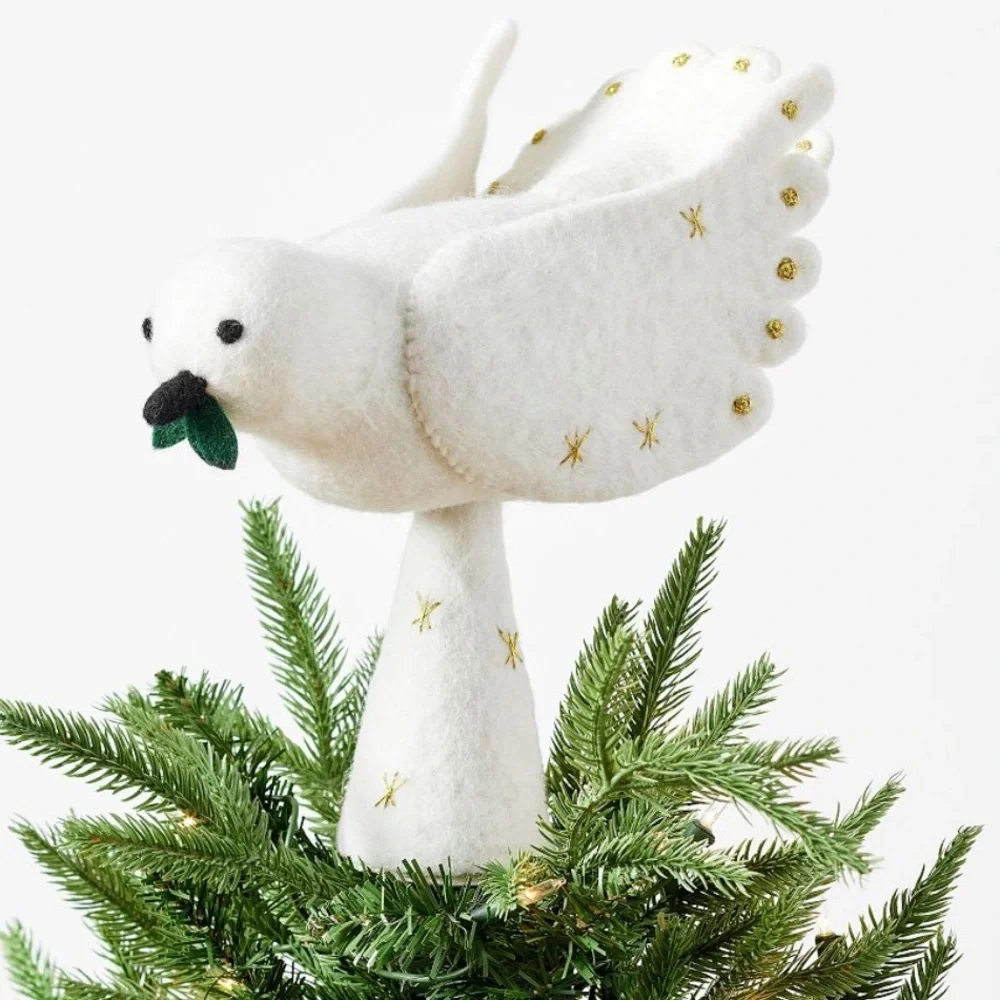Pottery Barn Felt Dove Tree Topper